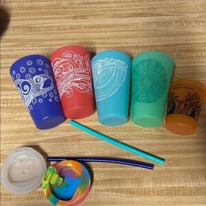 Colorful Reusable Cups Set
